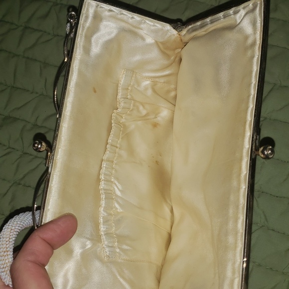 Antique Victorian French hand made embroidery beads evening purse - Picture 10 of 17